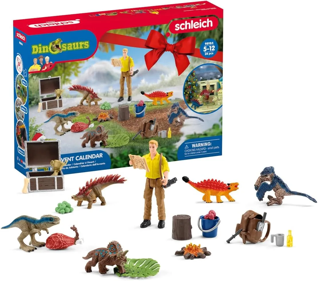 and Girls, Dinosaurs Advent Calendar with 24 Surprise Toys Schleich Dinosaurs, Dino Toys for homo additive pour firearm Boys 