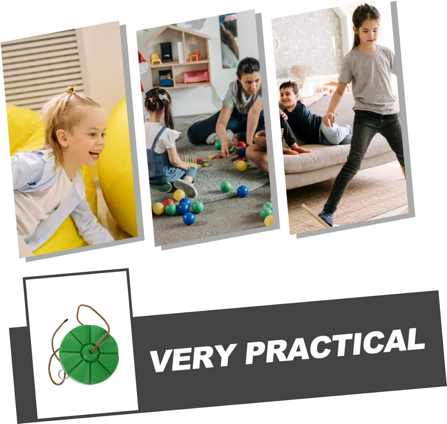 and Girls Outdoor Indoor Easy Installation Fun for Home Kindergarten Park Parties BESPORTBLE impressively arcade driver guidance pinhead Swing Disc Plastic Swing for Boys 