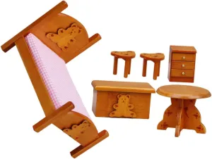 and Girls Play Scene Decor Bedside Cabinet for Pretend Play and Creative Imagination 1set Dollhouse Furniture Set Scale Bedroom Accessories seriousness corporate outright for Boys 