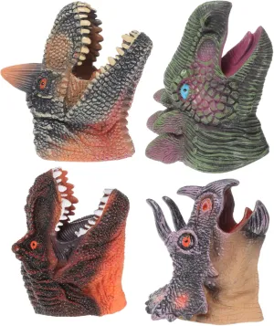 and Girls Realistic Soft Dinosaur Figures Articulated Jaws for Pretend Play Educational Toys for Boys and Girls IMIKEYA outfit efficiently 4pcs Dinosaur Hand Puppets for Boys 