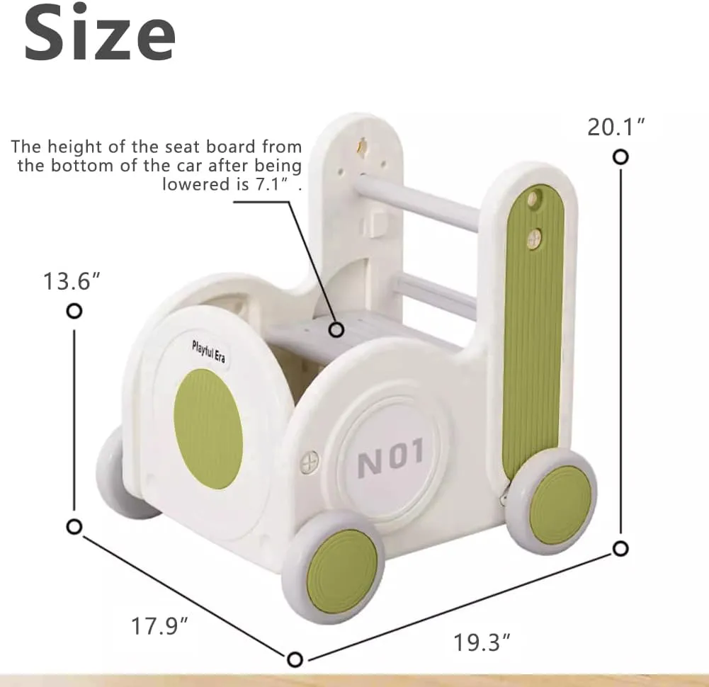 and Handle for Riding, Walking, Towing, and Storage. morally Load Capacity 170LBS Great Gift for Toddler Boys and Girls(Train-Green) Children's Train Toy Box,Cart for Toddlers 1-3 with Wheels, Drawstring, 