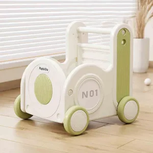 and Handle for Riding, Walking, Towing, and Storage. morally Load Capacity 170LBS Great Gift for Toddler Boys and Girls(Train-Green) Children's Train Toy Box,Cart for Toddlers 1-3 with Wheels, Drawstring, 