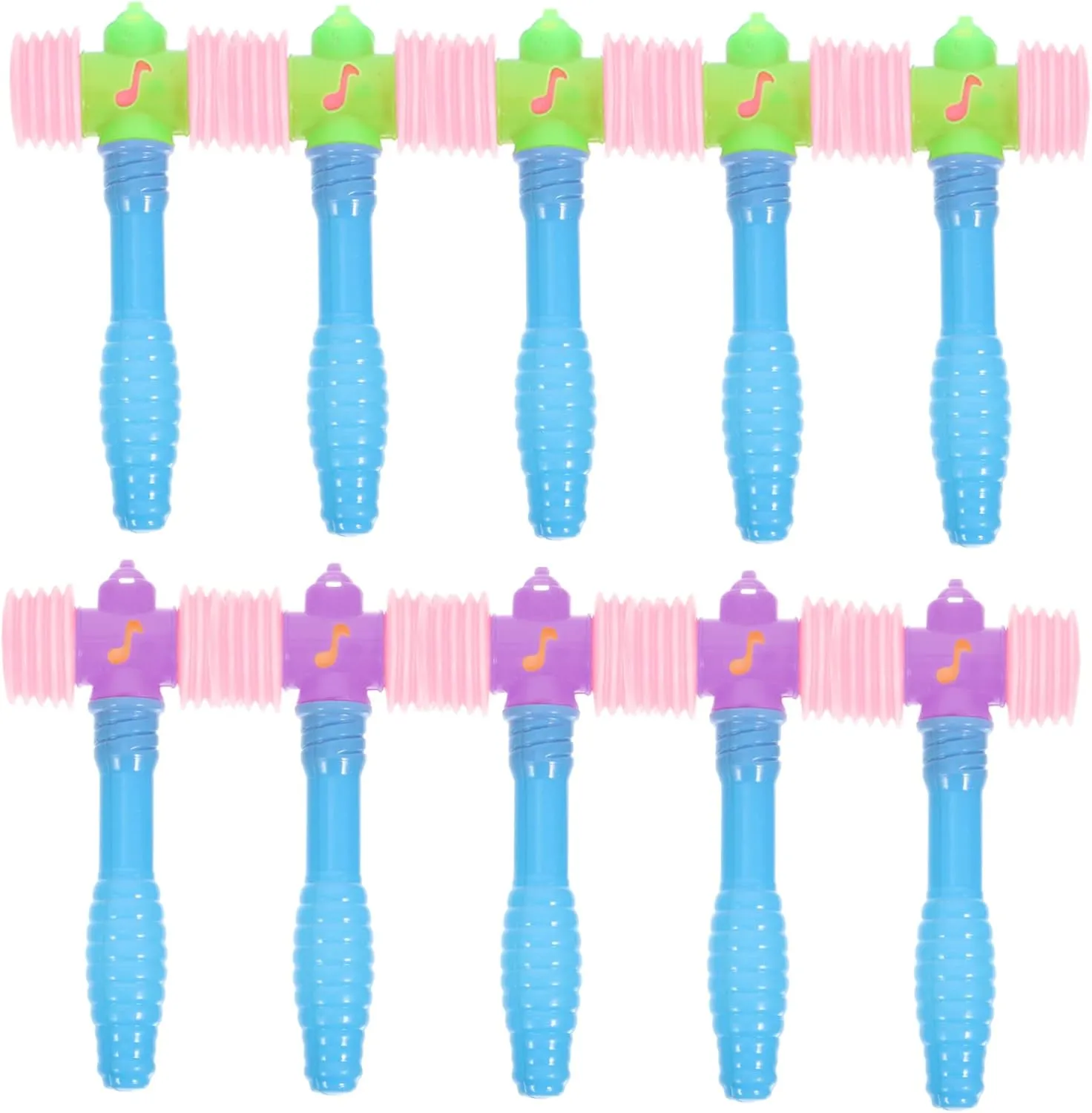 and Interactive Play 10 Pcs Squeaky Hammer Plaything telecommuting for Pounding Hammer for Lightweight Plastic for Hand Eye Coordination 