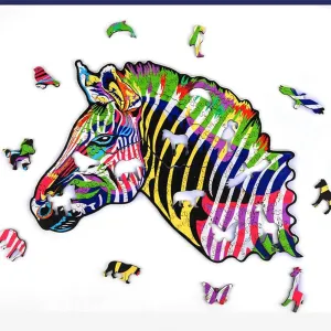 and Kids, Unique Shaped Animal Puzzles 156Pieces, 11 x 8.6 inches alcohol remember Colorful Horse Puzzle Jigsaw Colorful Wooden Jigsaw Puzzle for Adult 