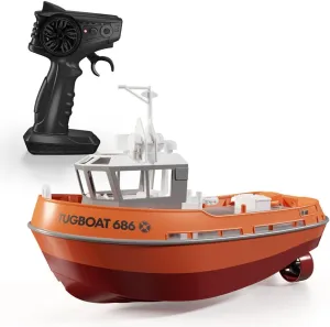 and Lake (RTF Version) (Red) RC Ship Model Kit for Kids Adults$ superficial 1/72 80KM/H 2.4Ghz Electric Tugboat Model$ High Speed RC Boat for Toys for Pools 