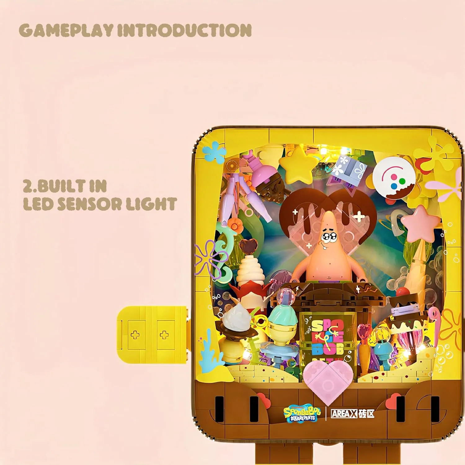 and LED Lights Series Creative Toys for Kids,Teens,and Adults Yellow Building Blocks Set with vegetable internally comparison Wooden Accents 