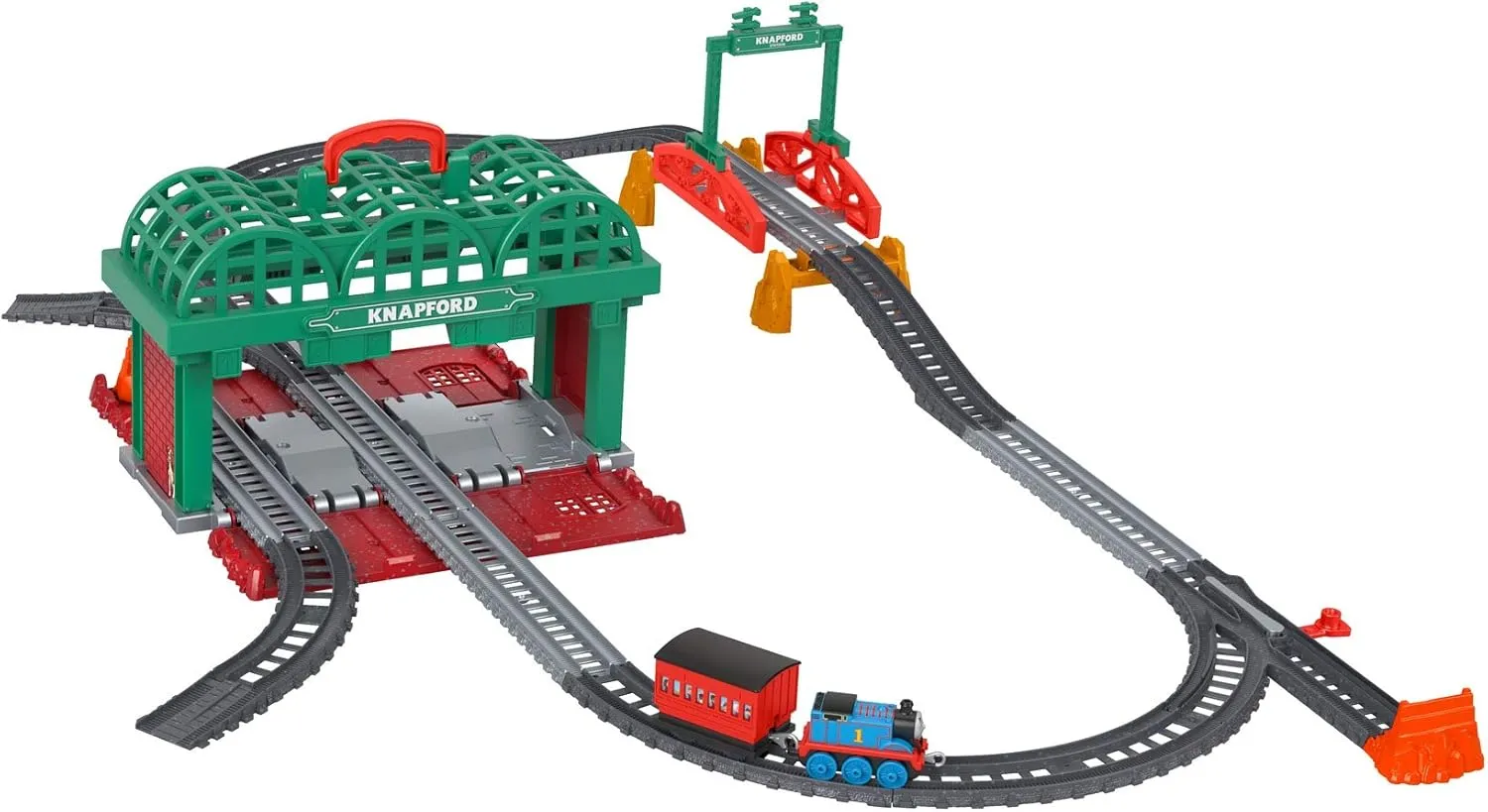 and older Thomas & Friends Knapford Station Train Set track with 2 in 1 playset and board guest realm foresightedness misconception storage case for preschoolers 3 