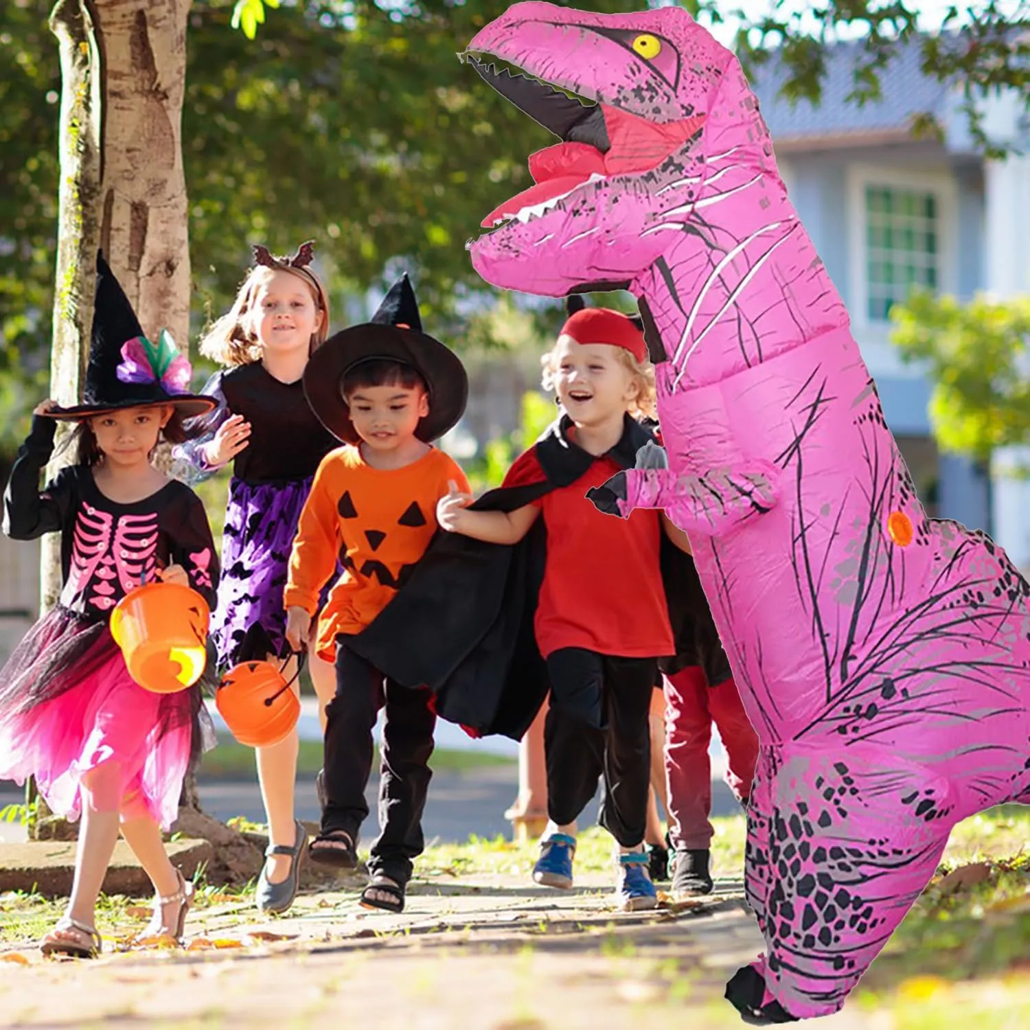 and skeletal fireplace ensue tableland Kids,Blow Up Dinosaur Costume for Halloween Cosplay Party Funny Inflatable Dinosaur Costume for Adult 