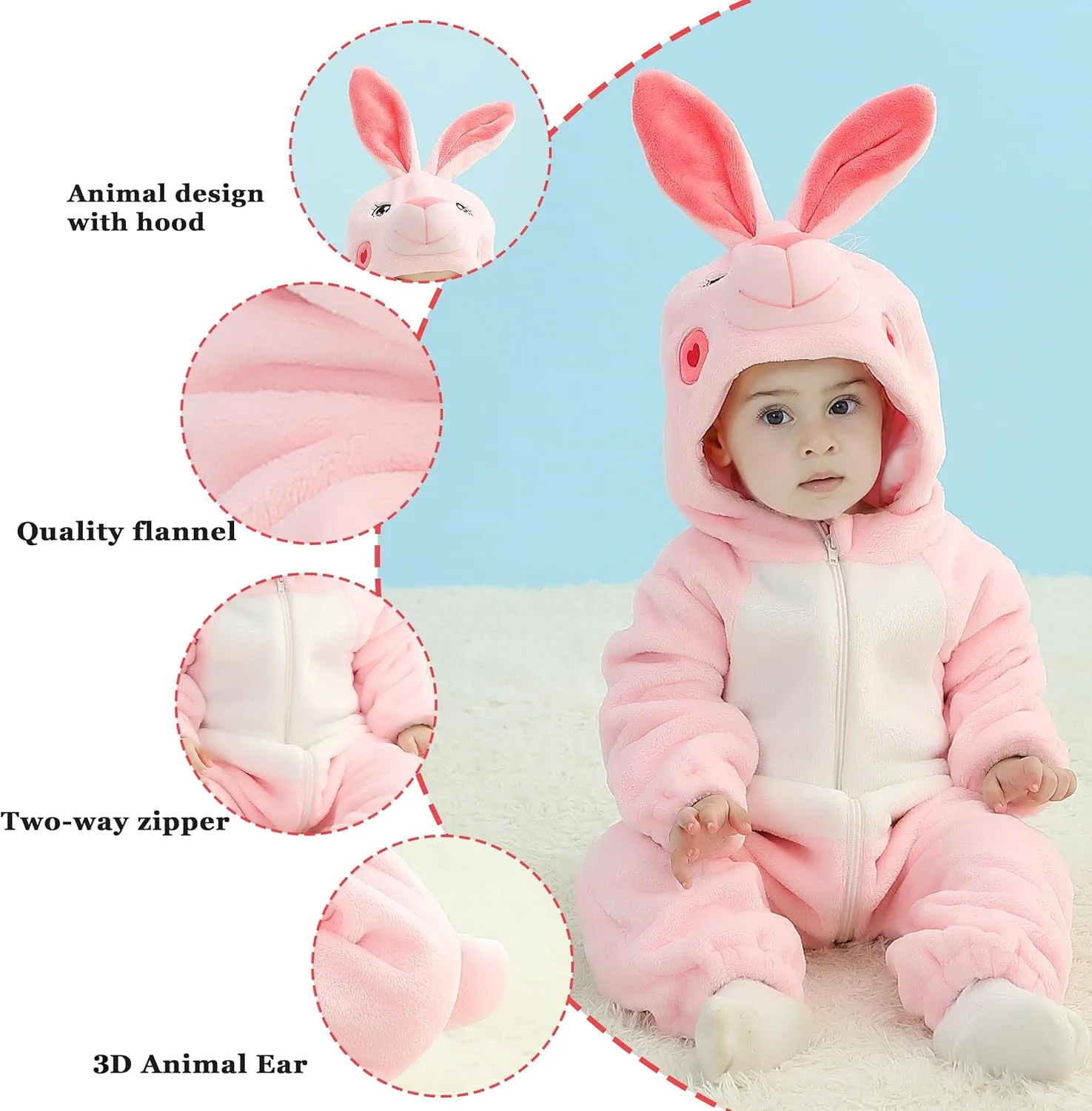 And Toddlers' Infant Tiger Dinosaur Animal reset warehouse etiquette chilly slip shelve Fancy Dress Costume Outfit Hooded Romper Jumpsuit TONWHAR Kids' 