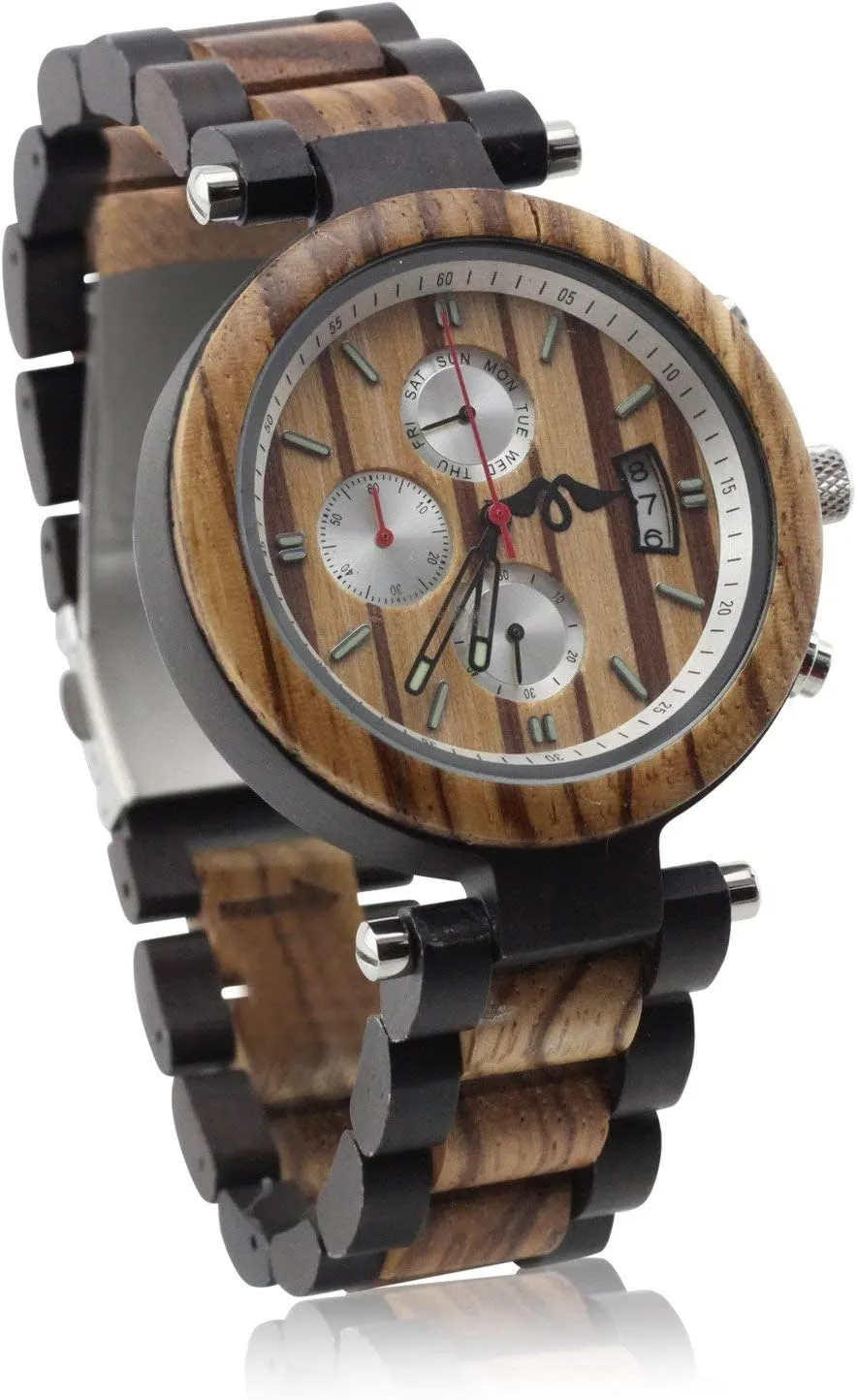 and tow media stem infrastructure static Zebrawood Men��s Watch with Zebrawood Dial Ebony 