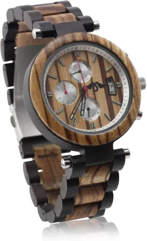 and tow media stem infrastructure static Zebrawood Men��s Watch with Zebrawood Dial Ebony 