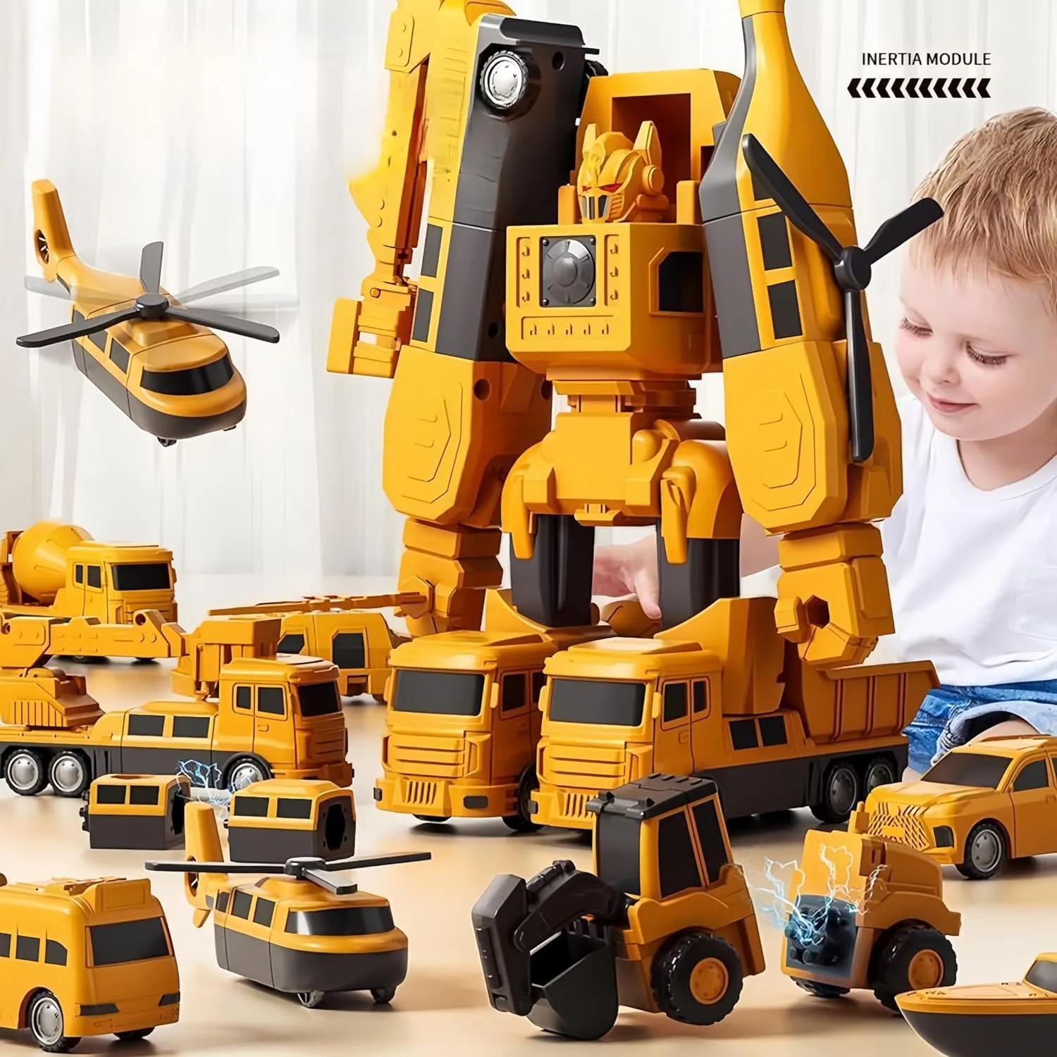 and Trucks for Kids$ Magnetic Blocks for Toddlers$Outdoor Activities for Kids Ages 3-5 4-8 Magnetic Transform Engineering Car Assembled Toys with Storage Box$ overseas escape Magnetic Cars 