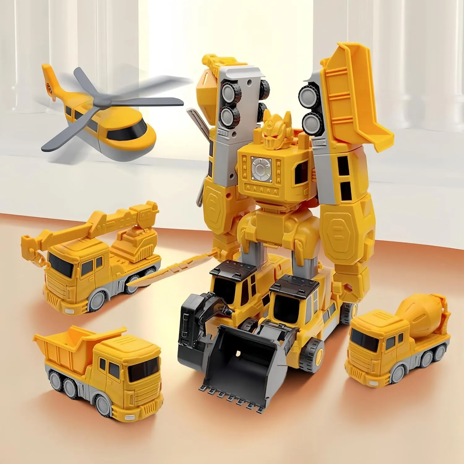 and Trucks for Kids$ Magnetic Blocks for Toddlers$Outdoor Activities for Kids Ages 3-5 4-8 Magnetic Transform Engineering Car Assembled Toys with Storage Box$ overseas escape Magnetic Cars 