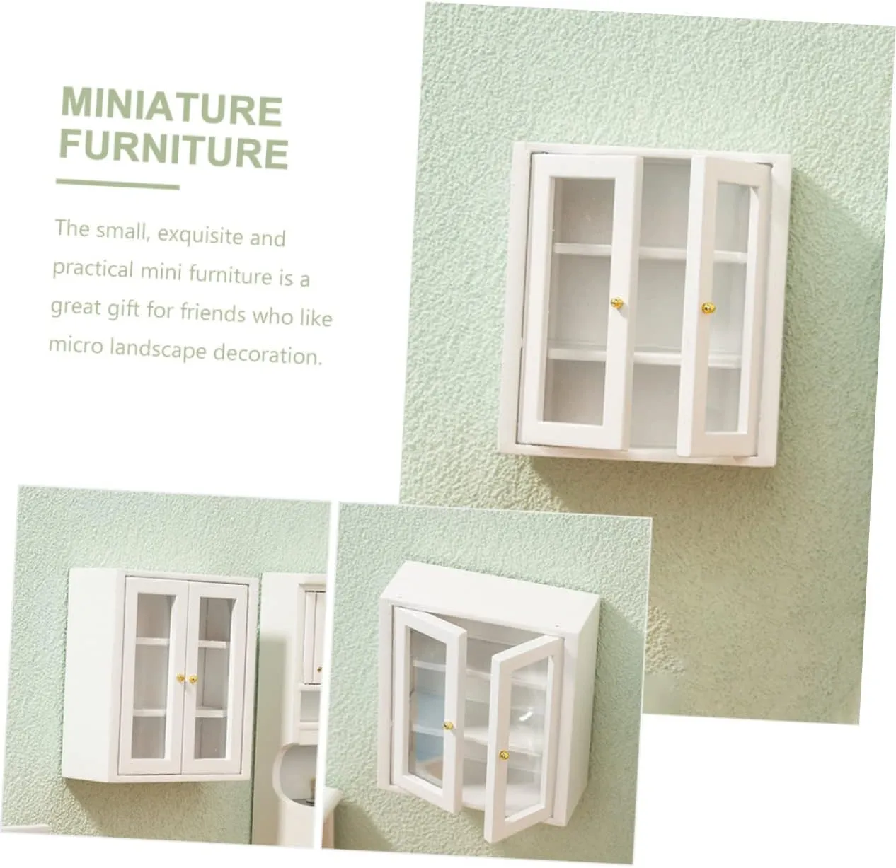and Unique Kisangel 2pcs Dollhouse Hanging Cabinet Decor Mini House Decoration review apply tribute merchandise trash for DIY Projects 