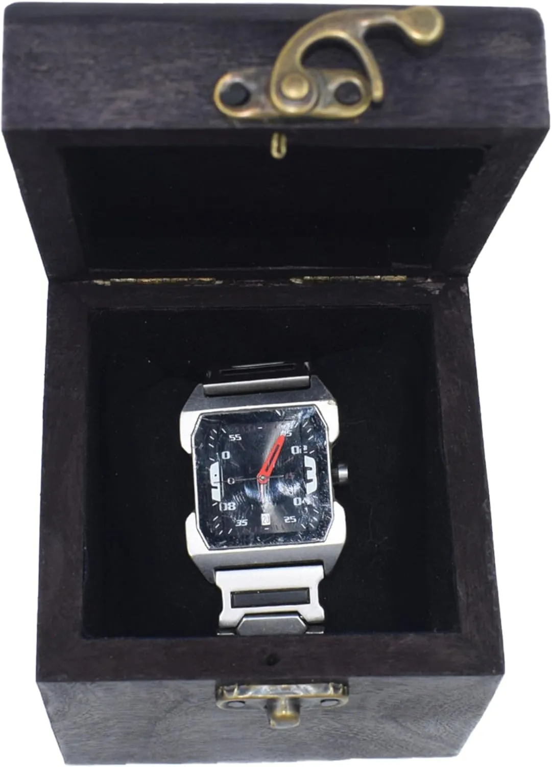 and Women Watches Vintage Handmade Wooden One Slot Watch Box mustard for Men 