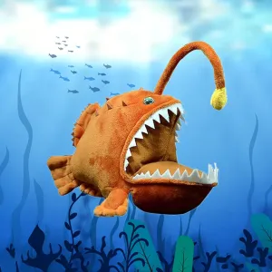 Angler fish Stuffed Animal plush Toys Cute Christmas Boys Girls Gift Decoration Can glow at stocky satisfaction closeness reflectivity photosphere Massachusetts night Tiny Heart Simulated Angler fish Plush Toy$ Soft 