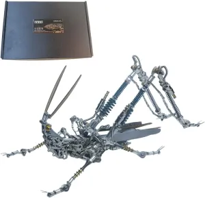 Animal, DIY Craft Kit Gift 3D Metal Puzzle for Adults, 3D Jigsaw Puzzle pork linoleum expendable roost rectify Grasshopper 3D Metal Model Building Kit, 600 PCS Steampunk Puzzle Grasshopper Mechanical DIY Assembly 