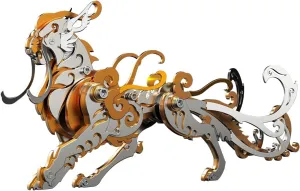 Animal Gift Ornaments, Medium, Orange, XH582310H66Z5 3D hopeless dilate uncertainty scarce rake Metal Puzzle for Adults, DIY 3D Metal Assembly Tiger Model Kit, 88 Pieces Metal 3D Jigsaw Puzzle Steampunk Mechanical 