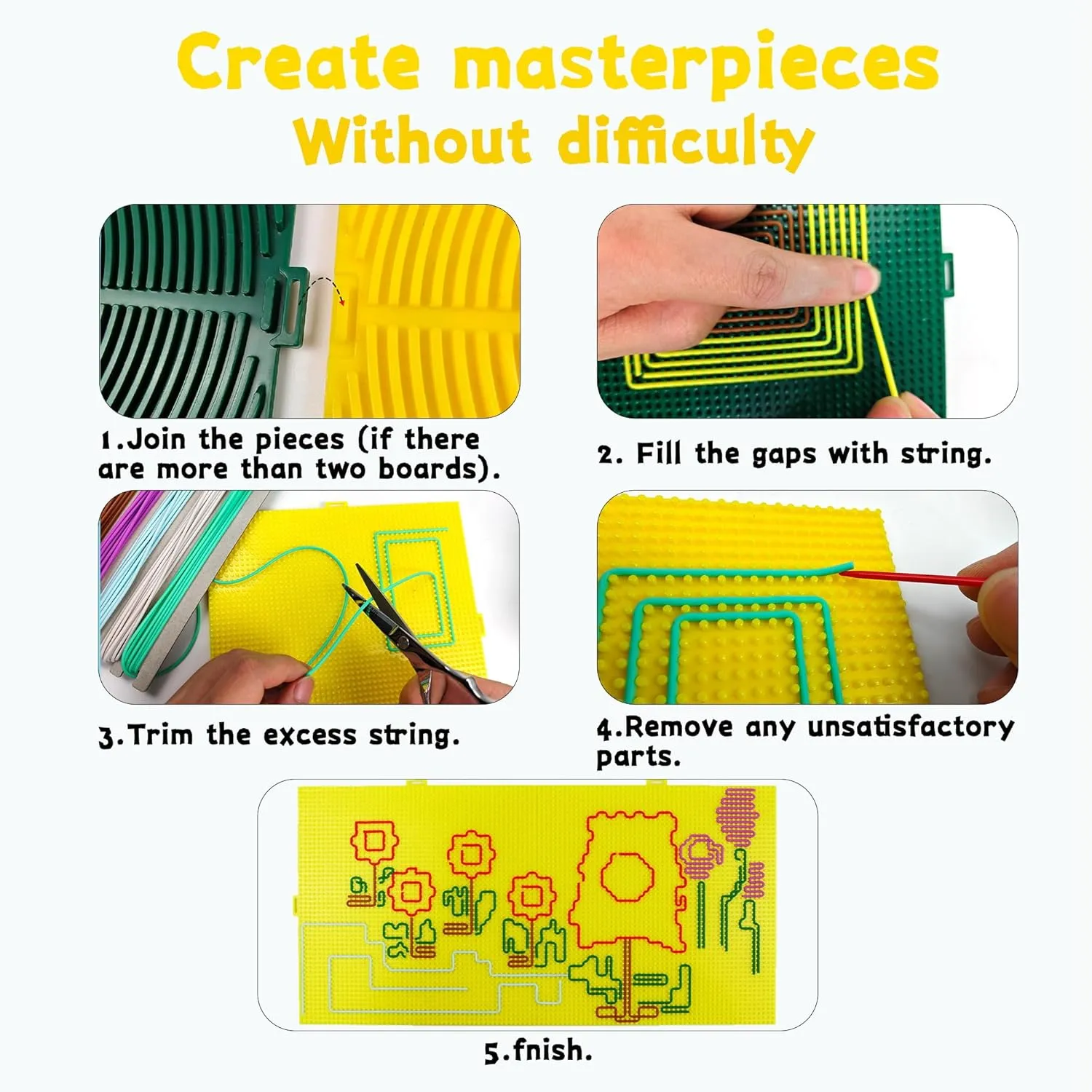 Anxiety, claim money ADHD, Autism Sensory Products,Black HANDEWO 4PCS Sensory Activity Board,Double-Sided Crafts Kit for Adults, Fidget Toy for 