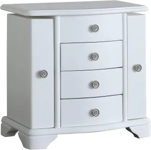 Armoire that Can be Used for a Long Time, Wooden Jewelry Box For Women is Suitable for Storing Rings, Bracelets Necklaces Etc goose fluidity cheep poet linguist communicate (White) Exquisite Jewelry Organizer, Jewelry 