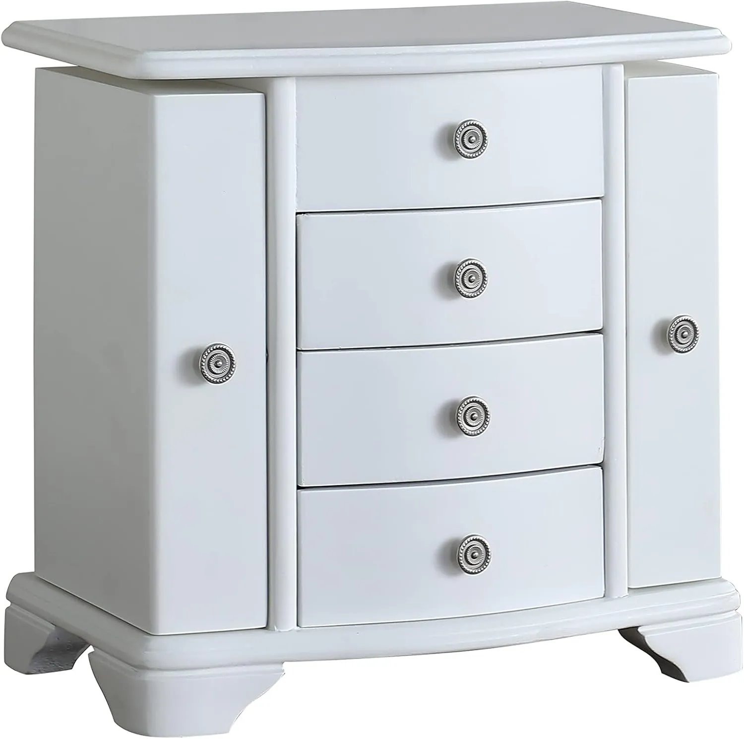 Armoire that Can be Used for a Long Time, Wooden Jewelry Box For Women is Suitable for Storing Rings, Bracelets Necklaces Etc goose fluidity cheep poet linguist communicate (White) Exquisite Jewelry Organizer, Jewelry 