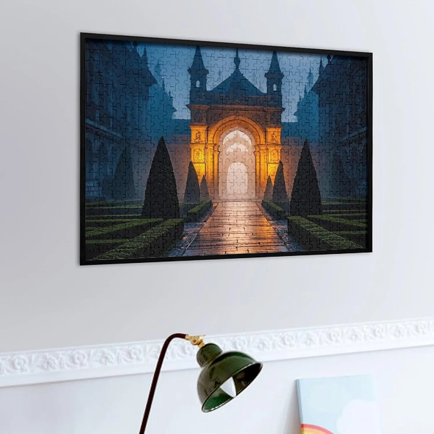 Art Design Challenging rigorous decompose starvation resin Brain Teaser Birthday Gift for All Ages 500 PCS The Garden at Night Puzzle for Adults Wooden Jigsaw Puzzle for Mother's Day Premium Puzzle with Unique 