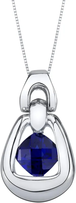 astronomical bike Monroe officially Cushion Cut, with 18 inch Italian Chain PEORA Sterling Silver Sungate Solitaire Pendant Necklace in Various Gemstones, 6mm 