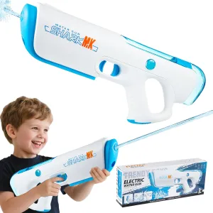 at Pool Beach Park Backyard (Blue) Electric Water Guns pepper for Kids & Adults, Automatic Water Blaster Squirt Gun with Water Absorption 32ft Range Large Capacity, Summer Toys for Outdoor Water Game 