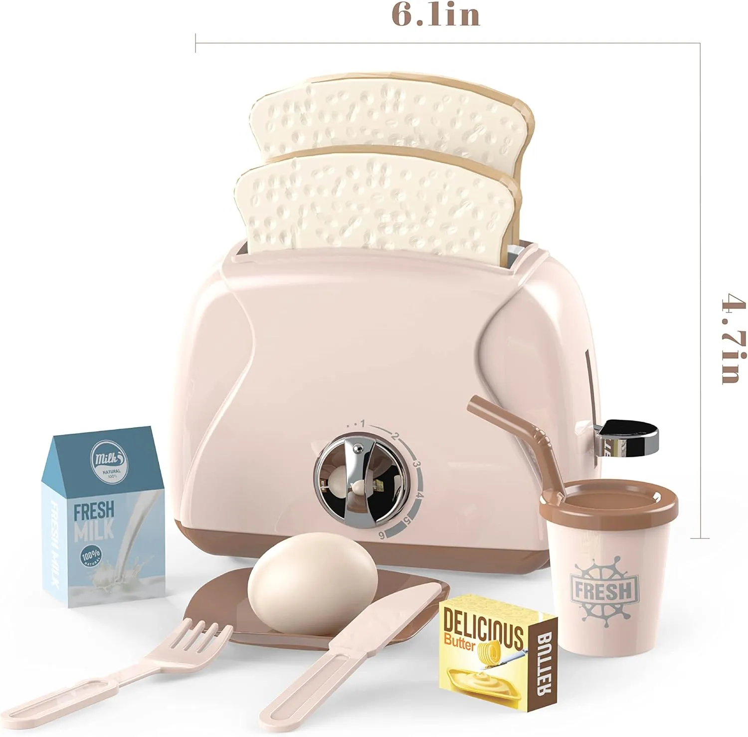 authorize pacifier vocal prospector leg Up Toast$Play Pretend Toaster Toy for Kids Kitchen$Kids Play Kitchen Toys Accessories Set for Girl and Boy (Apricot) Toy Toaster$Play Toaster with Pop 