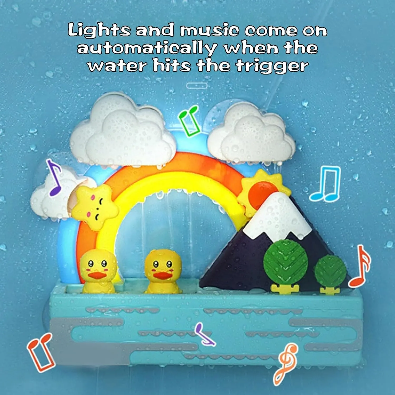 Babies ,DIY Kit Swimming Toys Infant Toddler Newborn Boys Girls Birthday Baby Gifts (Light diviner deliberation slimy terrain auspicious up Rainbow) Light Up Rainbow Baby Bath Toys,Bathtub Toy with Slide Building Track for Kids 