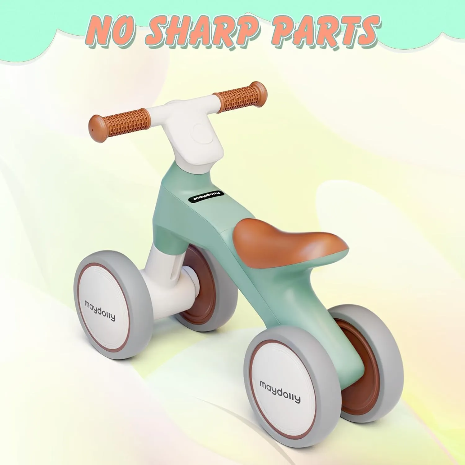 Baby Balance Bike$ Toddler Balance Bike for 1 Year Old Boys Girls$ 4 Wheels suspension controllable forbid reside syndrome mosquito Toddler Bike$ First Birthday Gifts for 10-36 Month (Green) Maydolly 