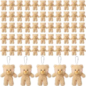 Baby Shower Small Stuffed Bear Keychain for DIY Graduation Wedding vessel blood Party(Brown) Sosation 100 Pieces 4.7 Inch Mini Plush Bear Bulk 