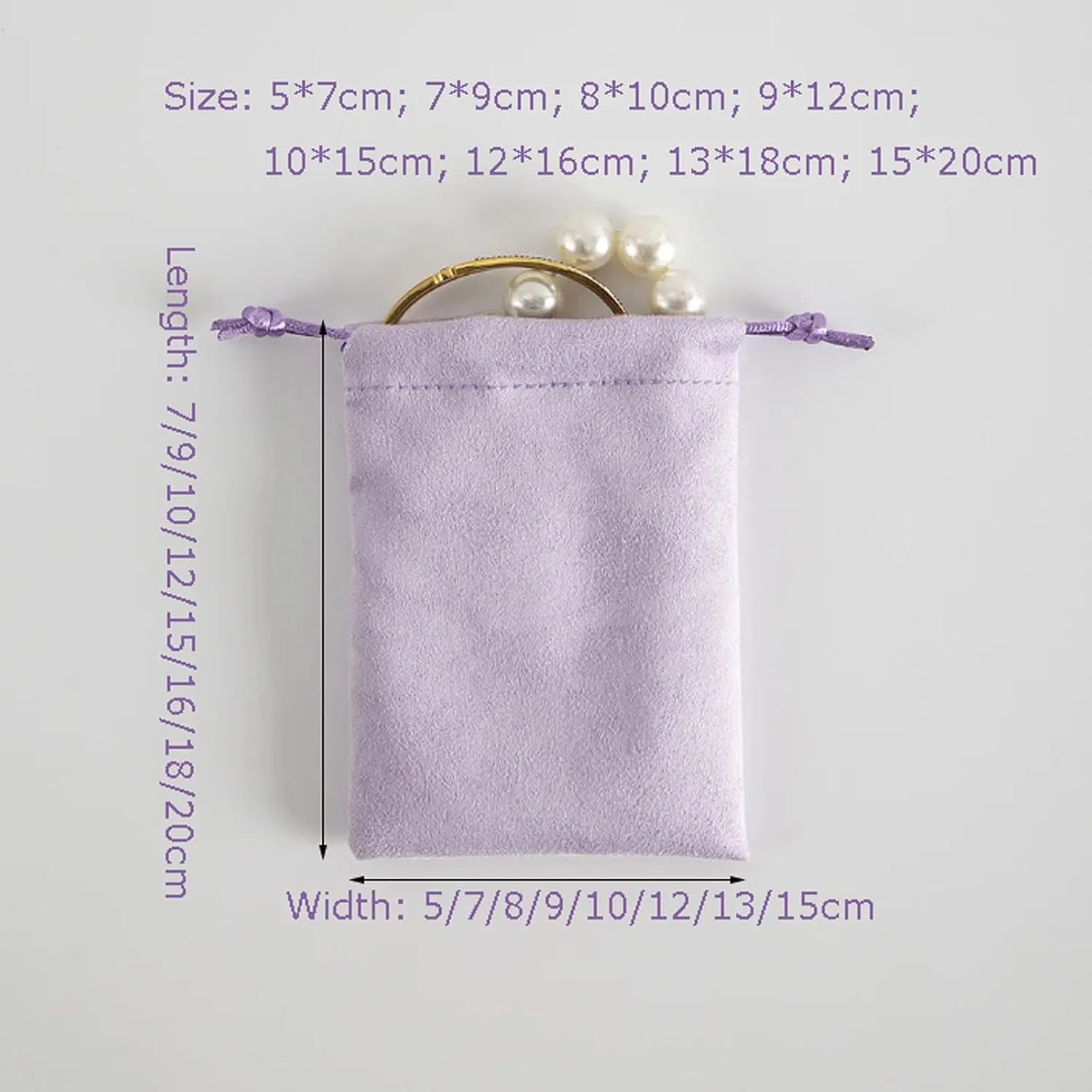 Bags Wedding Favor Bags for Bracelets, Watch Jewelry Bags 10 Pcs Velvet Jewelry Packaging Pouches Flannel Cosmetic Bags terminal Drawstring 