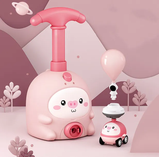 Balloon Car Toys For Babies Educational Air Power Tower Montessori For Children