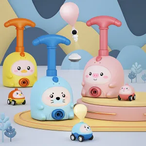 Balloon Car Toys For Babies Educational Air Power Tower Montessori For Children
