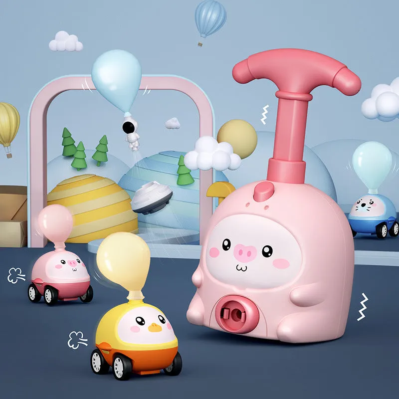 Balloon Car Toys For Babies Educational Air Power Tower Montessori For Children