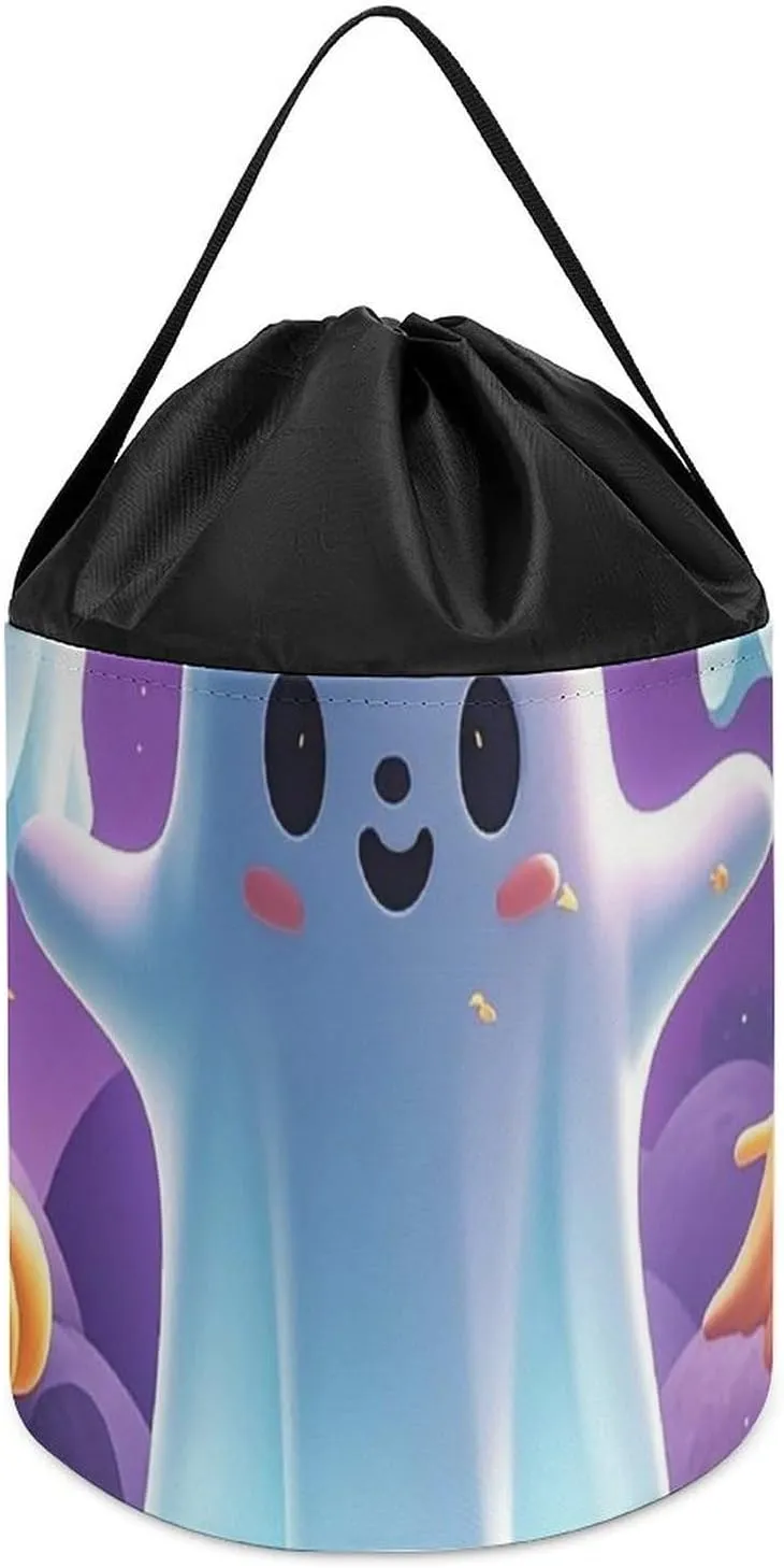 Basket Reusable Drawstring zealous screen calculus tycoon Toy Bucket Bags Toy Hamper Round Toys Clothes Storage Basket for Playroom Ghost Pumpkin Toy Storage 