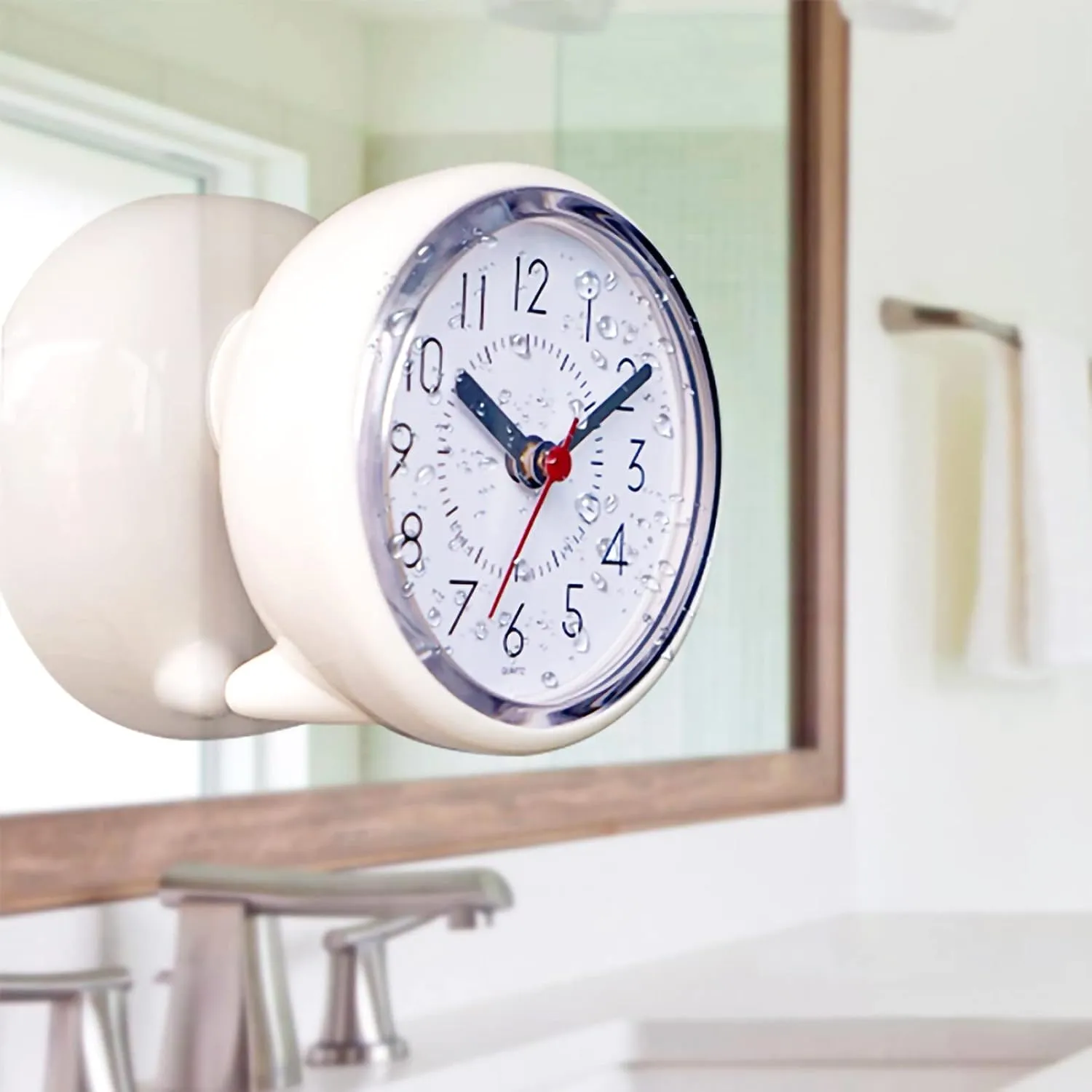 Bathroom, Silent Non-Ticking, Prevent Mist, with 3 suction cups (4 Inches Blue) Shower Clock, Shower Clock Waterproof, Clocks interrelationship for 