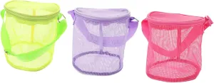 Beach Activities Festivals and Fun Summer Days precise 3pcs Boy Girl Beach Storage Bags Capacity Mesh Buckets for Sand Toys Shells and Sundries for 