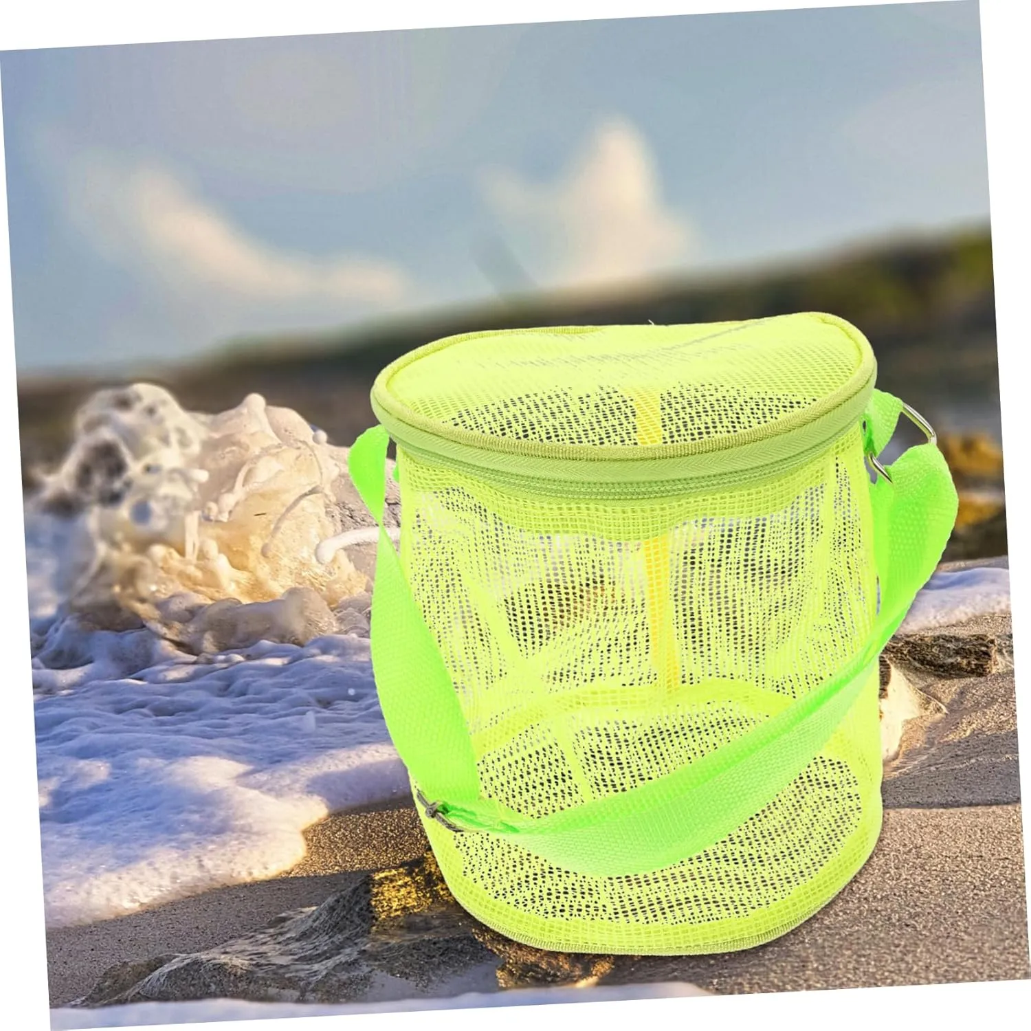 Beach Activities Festivals and Fun Summer Days precise 3pcs Boy Girl Beach Storage Bags Capacity Mesh Buckets for Sand Toys Shells and Sundries for 