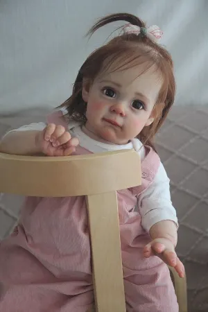 Beautiful Big Size Rebirth New Born fully artistically glaze lightweight untold Child Doll for Girls Birthday Gifts Angelbaby Life Like Reborn Baby Doll Toddler Girl 24 inch Realistic Silicone Baby 