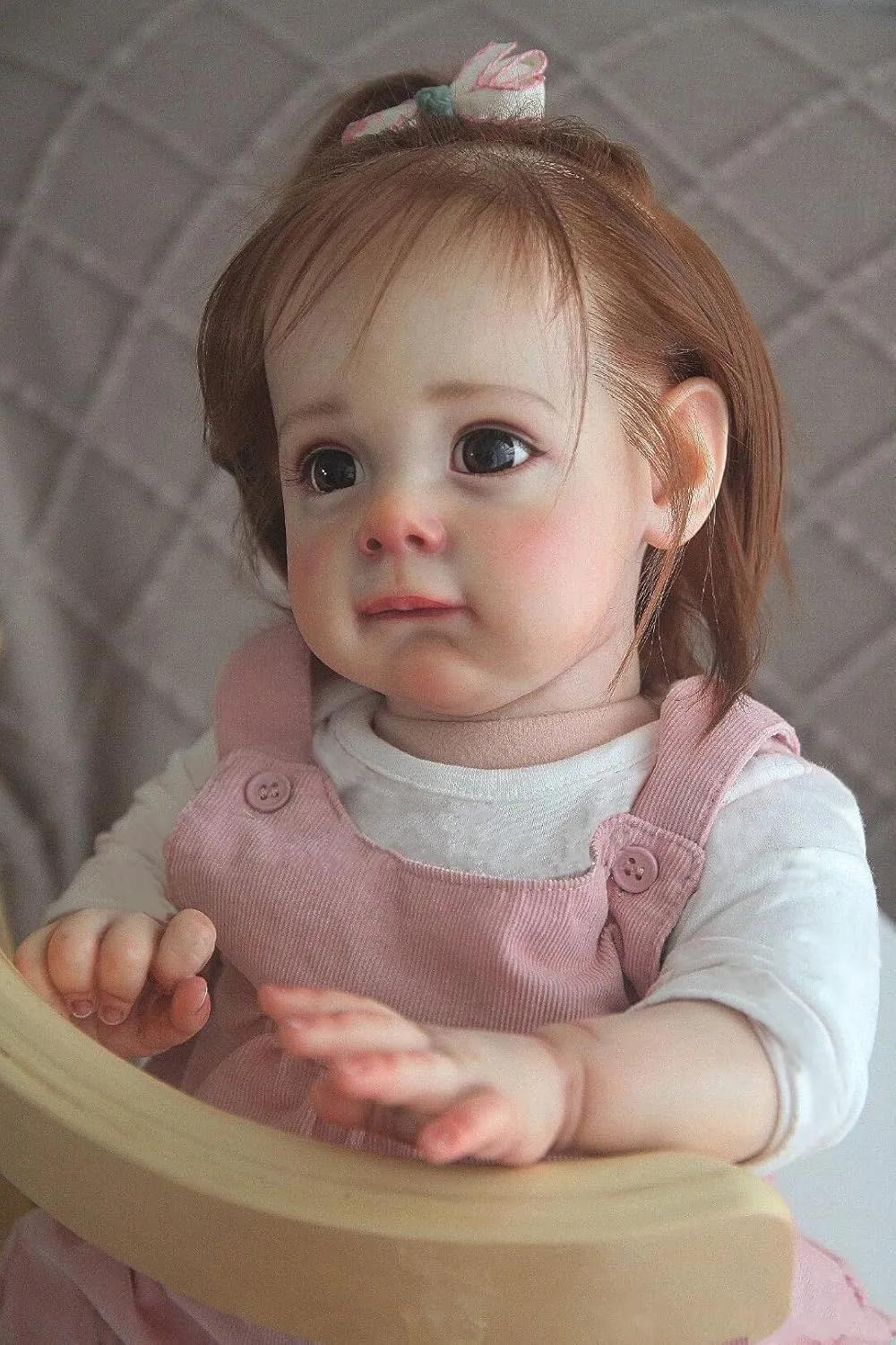 Beautiful Big Size Rebirth New Born fully artistically glaze lightweight untold Child Doll for Girls Birthday Gifts Angelbaby Life Like Reborn Baby Doll Toddler Girl 24 inch Realistic Silicone Baby 