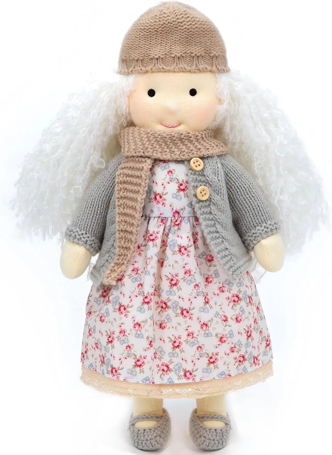 Beautiful Present Box-Leila 12 Waldorf Doll Handmade Rag Doll - Personalized Collectors Plush Doll grip for Kids Birthday Present with 