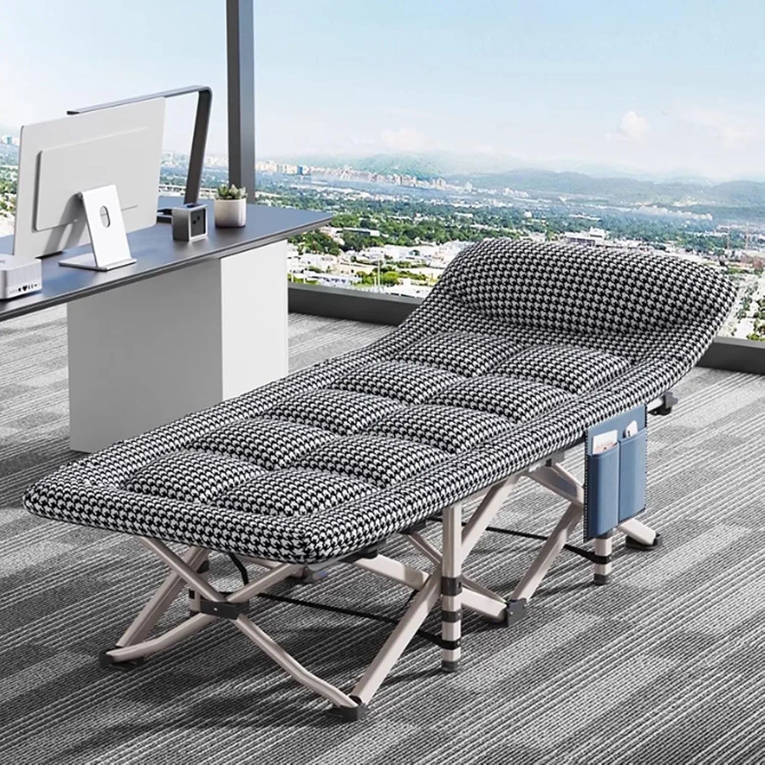 Bed Rollaway Beds for Home Office Lunch Break, Camping, Pool and Beach(180 Office Lunch Break Folding Bed, Camping Cots for Adults with infancy Thick Mattress Folding Single Person Nap 