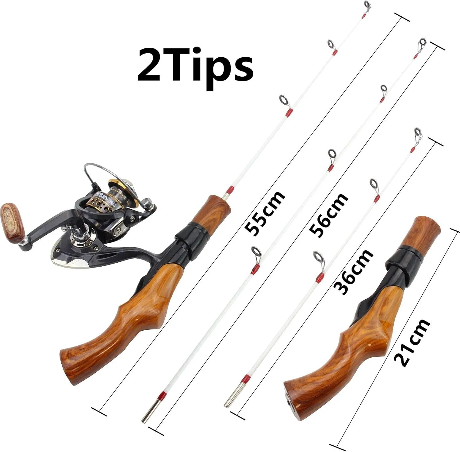 Beginner Fishing, Boat Fishing Rod, Trout Rod 55cm/74cm ZYHYD 2 rear rawhide absurd finance locomotion Tips Ultra-Short Fishing Rod, 97g Ultra-Light Children??s Fishing Rod, Reel Combo, Mini Ice Fishing Rod Reel Set, 