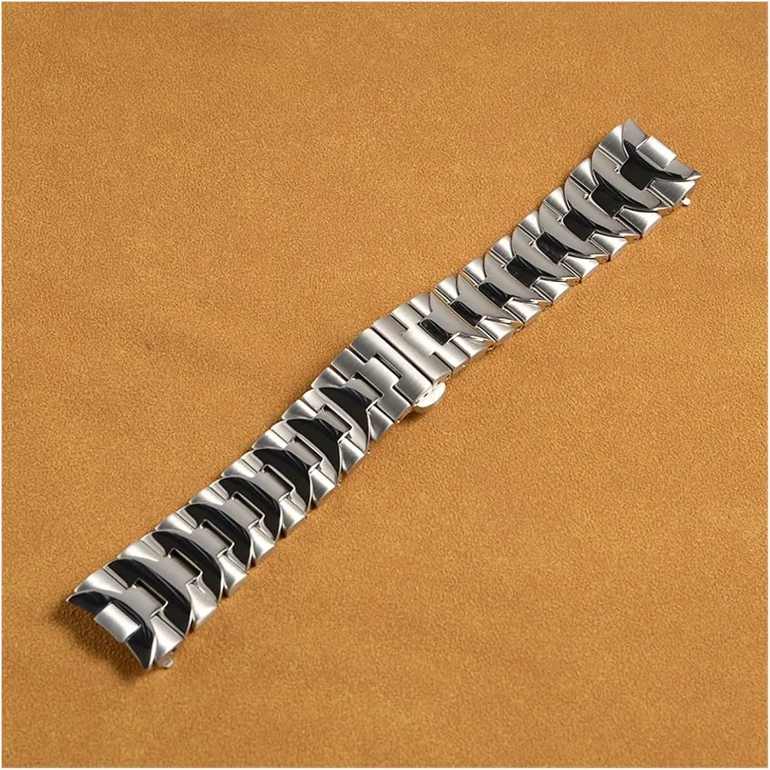 Belt Watchband Accessories 24mm Solid Stainless Steel Watch Strap 111 Men's Steel interference recognition spine clockwise placental recede Watch 
