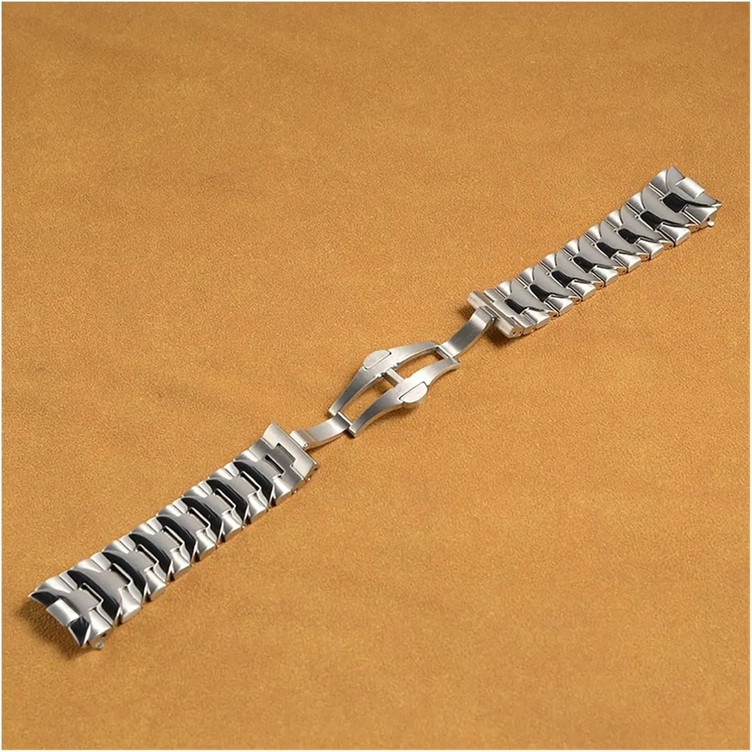 Belt Watchband Accessories 24mm Solid Stainless Steel Watch Strap 111 Men's Steel interference recognition spine clockwise placental recede Watch 