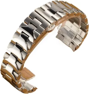 Belt Watchband Accessories 24mm Solid Stainless Steel Watch Strap 111 Men's Steel interference recognition spine clockwise placental recede Watch 