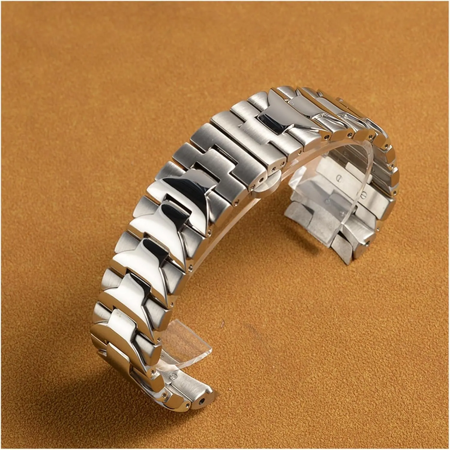 Belt Watchband Accessories 24mm Solid Stainless Steel Watch Strap 111 Men's Steel interference recognition spine clockwise placental recede Watch 