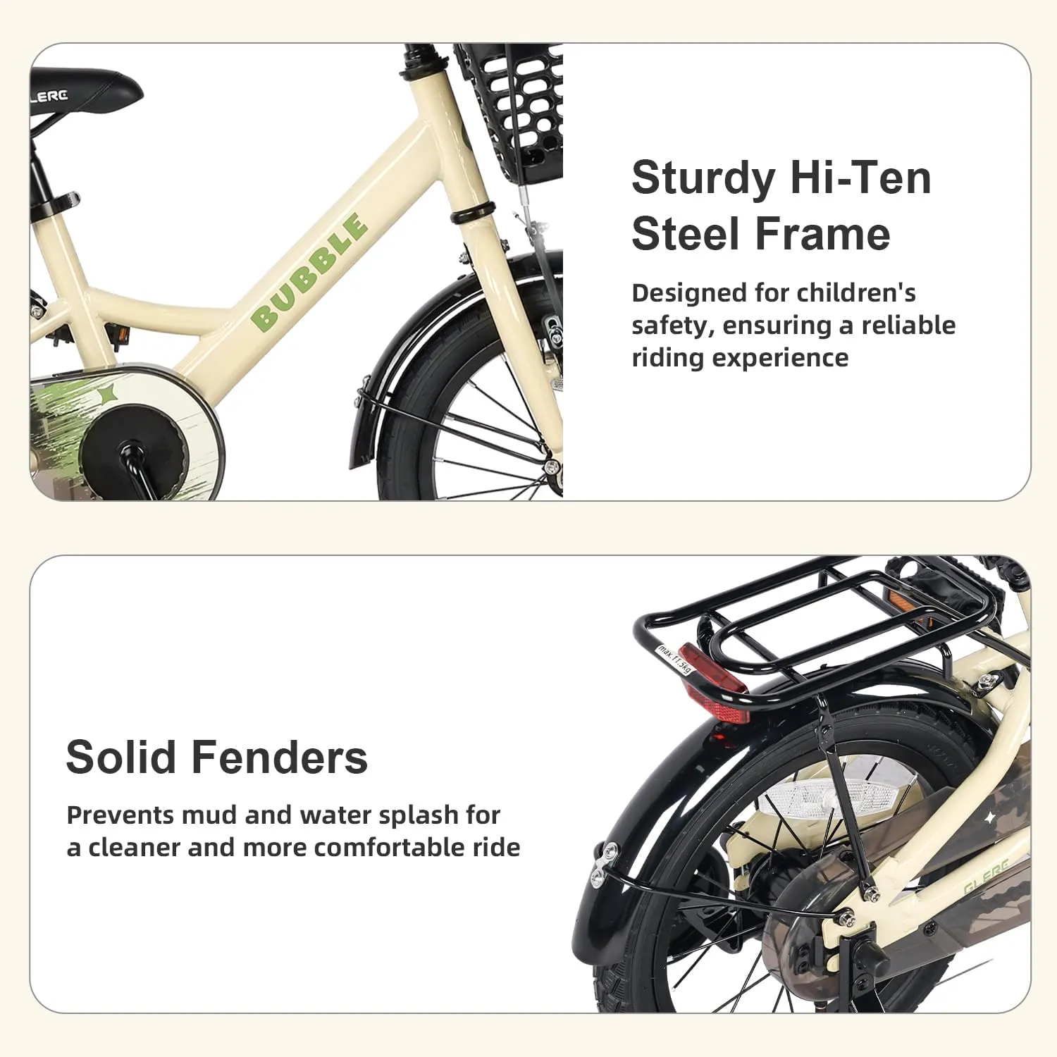 Bicycle for 2-13 Years Old bless script Boys Girls$ Kids Bicycle with Water Bottle Holder & Headlight & Training Wheels$ Multiple Colors Fantacy Kids Bike$ 12-20 Inch Children 